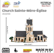 Load image into Gallery viewer, Church Sainte-Mere-Eglise brick model - COBI 2299 - 2280 bricks