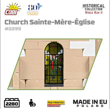 Load image into Gallery viewer, Church Sainte-Mere-Eglise brick model - COBI 2299 - 2280 bricks