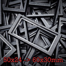 Load image into Gallery viewer, 50x24mm to 60x30mm Rectangle Bases Converters ABS Plastic - ModelBricks