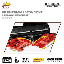 Load image into Gallery viewer, DRB Class 52 Steam Locomotive & Semaphore brick model - COBI 6287 - 2747 bricks