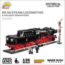 Load image into Gallery viewer, DRB Class 52 Steam Locomotive & Semaphore brick model - COBI 6287 - 2747 bricks