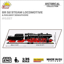Load image into Gallery viewer, DRB Class 52 Steam Locomotive & Semaphore brick model - COBI 6287 - 2747 bricks