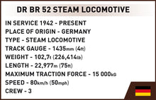 Load image into Gallery viewer, DRB Class 52 Steam Locomotive with coal wagon brick model - COBI 6282 - 2505 bricks