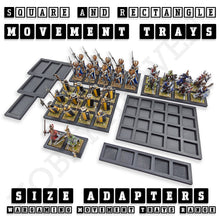 Load image into Gallery viewer, Square and Rectangle Movement Trays Adapters for Tabletop Games - ModelBricks
