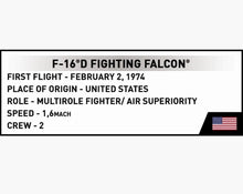 Load image into Gallery viewer, F-16D Fighting Falcon plane brick model - COBI 5914 - 438 bricks