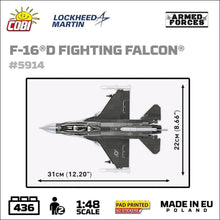 Load image into Gallery viewer, F-16D Fighting Falcon plane brick model - COBI 5914 - 438 bricks