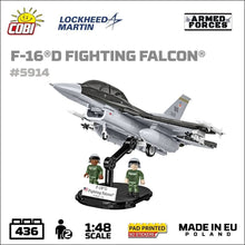 Load image into Gallery viewer, F-16D Fighting Falcon plane brick model - COBI 5914 - 438 bricks