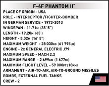 Load image into Gallery viewer, F-4F Phantom II brick plane model - COBI 5898 - 776 bricks