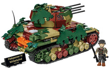 Load image into Gallery viewer, Flakpanzer IV Wirbelwind brick anti-aircraft gun model - COBI-2593 - 1195 bricks - Executive Edition - ModelBricks