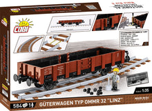Load image into Gallery viewer, German Railway Guterwagen TYP OMMR 32 LINZ brick model - COBI 6285 - 584 bricks