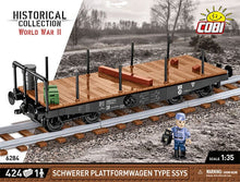 Load image into Gallery viewer, German Railway Schwerer Platformwagen TYP SSY brick model - COBI 6284 - 424 bricks