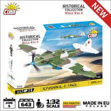 Load image into Gallery viewer, Ilyushin II 02 Sturmovik MWP 643 plane brick model - COBI 5745- 643 bricks