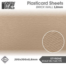 Load image into Gallery viewer, Green Stuff World: Textured ABS Plasticard Sheet - Brick Wall (1.2mm) - ModelBricks