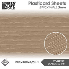 Load image into Gallery viewer, Green Stuff World: Textured Styrene Plasticard Sheet - Brick Wall (3mm) - ModelBricks
