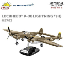 Load image into Gallery viewer, Lockheed P-38H Lightning plane brick model - COBI 5763 - 652 bricks - ModelBricks