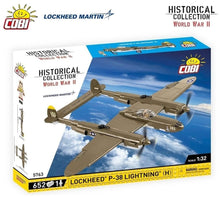 Load image into Gallery viewer, Lockheed P-38H Lightning plane brick model - COBI 5763 - 652 bricks - ModelBricks