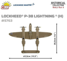 Load image into Gallery viewer, Lockheed P-38H Lightning plane brick model - COBI 5763 - 652 bricks - ModelBricks
