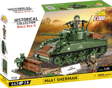 Load image into Gallery viewer, M4A1 Sherman brick tank model - COBI 3126 - 663 bricks