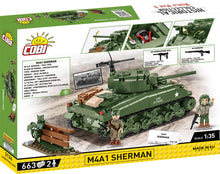 Load image into Gallery viewer, M4A1 Sherman brick tank model - COBI 3126 - 663 bricks