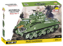 Load image into Gallery viewer, M4A3 Sherman tank brick model - COBI 2570 - 852 bricks
