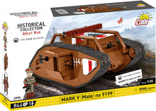 Load image into Gallery viewer, Mark V (Male) no. 9199 WWI brick model - COBI 2995 - 844 bricks