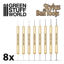 Load image into Gallery viewer, Green Stuff World: Stylus Ball Sculpting Tool Set - 8pc - ModelBricks
