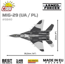 Load image into Gallery viewer, MIG 29 brick plane model - COBI 5840 - 590 bricks - ModelBricks