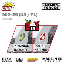 Load image into Gallery viewer, MIG 29 brick plane model - COBI 5840 - 590 bricks - ModelBricks