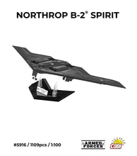 Load image into Gallery viewer, Northrop B-2 Spirit aircraft brick model - COBI 5916 - 1109 bricks - ModelBricks