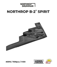 Load image into Gallery viewer, Northrop B-2 Spirit aircraft brick model - COBI 5916 - 1109 bricks - ModelBricks