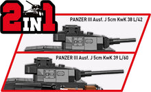 Load image into Gallery viewer, Panzer III Ausf. J brick tank model - COBI 2289 - 590 bricks