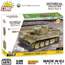 Load image into Gallery viewer, Panzer VI Tiger I 131 The Tank Museum brick tank model - COBI 2588 - 1275 bricks