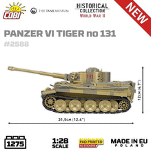 Load image into Gallery viewer, Panzer VI Tiger I 131 The Tank Museum brick tank model - COBI 2588 - 1275 bricks