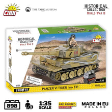 Load image into Gallery viewer, Panzer VI Tiger No. 131 The Tank Museum brick tank model - COBI 3123 - 898 bricks - ModelBricks