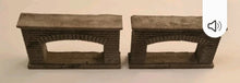 Load image into Gallery viewer, 2 x 1:24th Scale Fireplaces in Grey - ModelBricks
