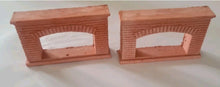 Load image into Gallery viewer, 2 x 1:24th Scale Fireplaces in Pink/Brick Red - ModelBricks
