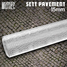 Load image into Gallery viewer, Green Stuff World: 15mm Textured Rolling Pin - Sett Pavement - ModelBricks