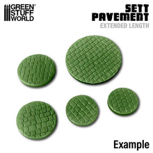 Load image into Gallery viewer, Green Stuff World: 15mm Textured Rolling Pin - Sett Pavement - ModelBricks