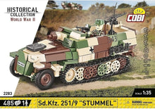 Load image into Gallery viewer, SD.KFZ.251/9 Stummel Half Track brick model - COBI 2283 - 485 bricks