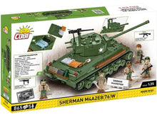 Load image into Gallery viewer, Sherman M4A3E8 (76)W brick tank model- COBI 3118 - 865 bricks