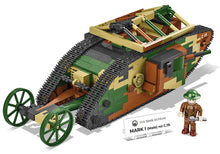 Load image into Gallery viewer, Tank Mark I (Male) no. c19 brick model - COBI 2993 - WWI 878 bricks