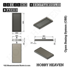 Load image into Gallery viewer, 50x25mm Rectangular Plain Plastic Bases - ModelBricks