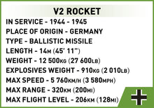 Load image into Gallery viewer, V2 rocket on Meiller vehicle brick model - COBI 3120 - 1210 bricks EXECUTIVE EDITION