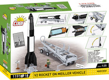 Load image into Gallery viewer, V2 rocket on Meiller vehicle brick model - COBI 3120 - 1210 bricks EXECUTIVE EDITION