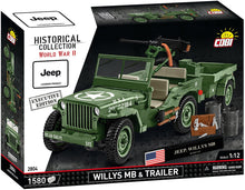 Load image into Gallery viewer, Willys MB - COBI 2804 - 1580 brick Jeep model - Executive Edition