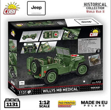 Load image into Gallery viewer, Willys MB Medical - COBI 2806 - 1131 brick Jeep model