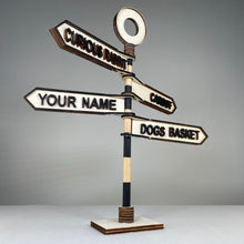 Load image into Gallery viewer, Traditional Direction Sign - Handmade Ornament by Curious Rabbit ® - ModelBricks
