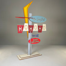 Load image into Gallery viewer, Retro Ho Ho Ho Sign - Handmade Ornament by Curious Rabbit ® - ModelBricks
