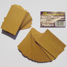 Load image into Gallery viewer, 100 x Kraft Blank Business Cards - 270gsm Brown Kraft Card - ModelBricks
