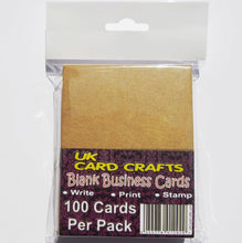 Load image into Gallery viewer, 100 x Kraft Blank Business Cards - 270gsm Brown Kraft Card - ModelBricks
